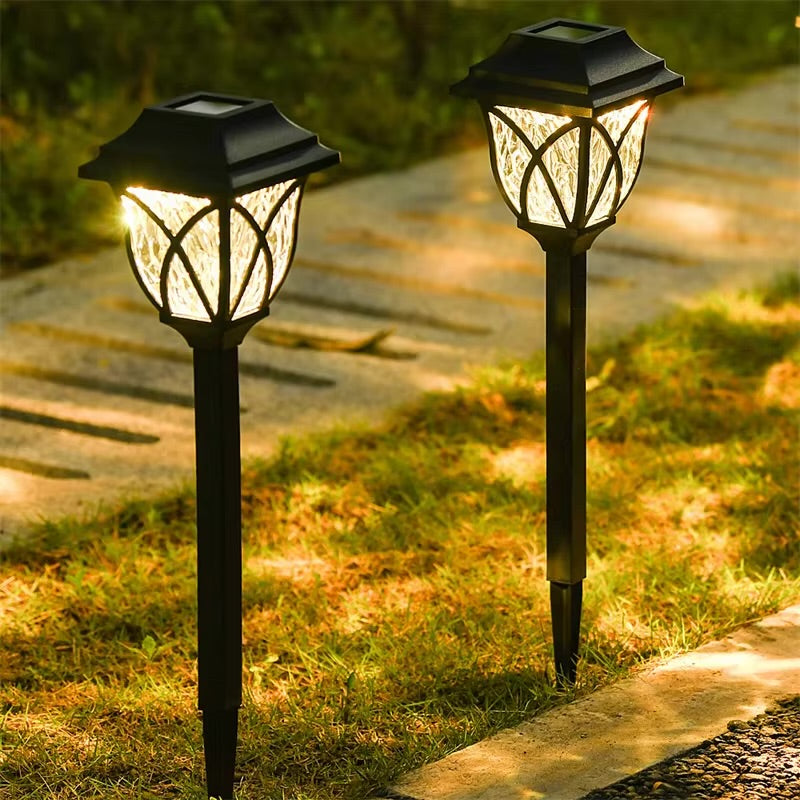 Two Outdoor Solar Pathway Lights