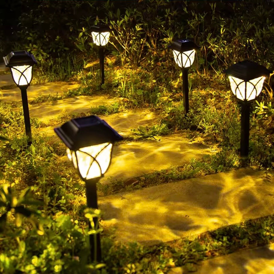 Two Outdoor Solar Pathway Lights