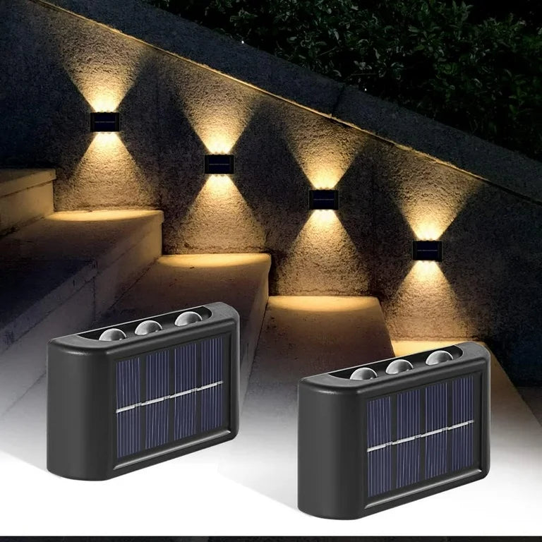Two Outdoor Solar Wall Lights