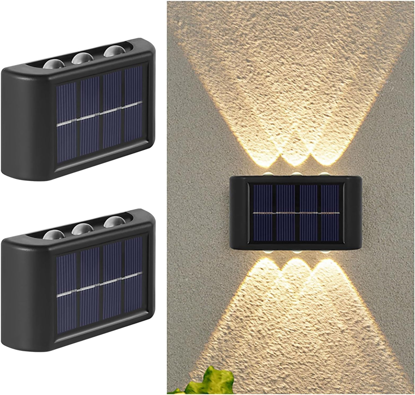 Two Outdoor Solar Wall Lights