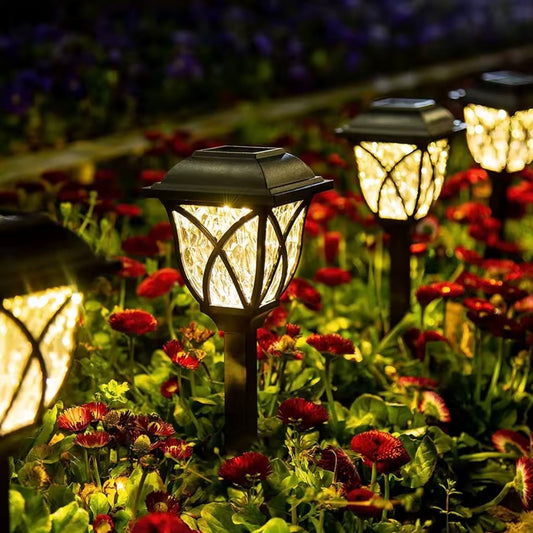 Two Outdoor Solar Pathway Lights