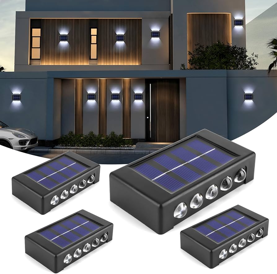 Two Outdoor Solar Wall Lights