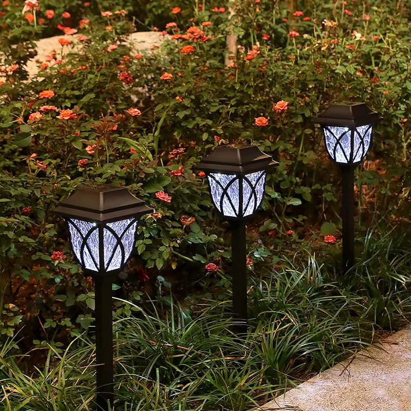 Two Outdoor Solar Pathway Lights