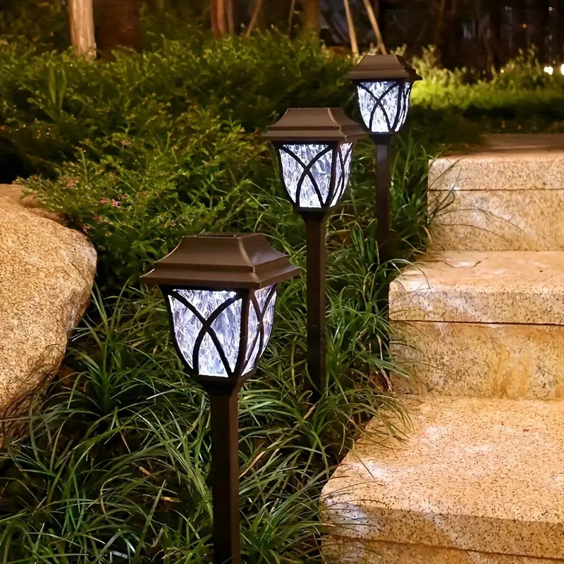 Two Outdoor Solar Pathway Lights